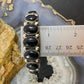 Pat Yazzie Vintage Native American Sterling Silver Oval Onyx Bracelet For Women