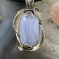 Carolyn Pollack Southwestern Style Sterling Silver Blue Lace Agate Pendant For Women