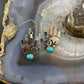 Alex Sanchez Native American Sterling Silver Ancestors Hand Petroglyph W/Turquoise Dangle Earrings For Women #7