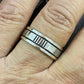 Signed Native American Sterling Silver Engraved Vertical Ring Size 11.5 For Men