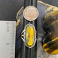 Native American Sterling Silver Oval Bumblebee Jasper Ring Size 8.75 For Women