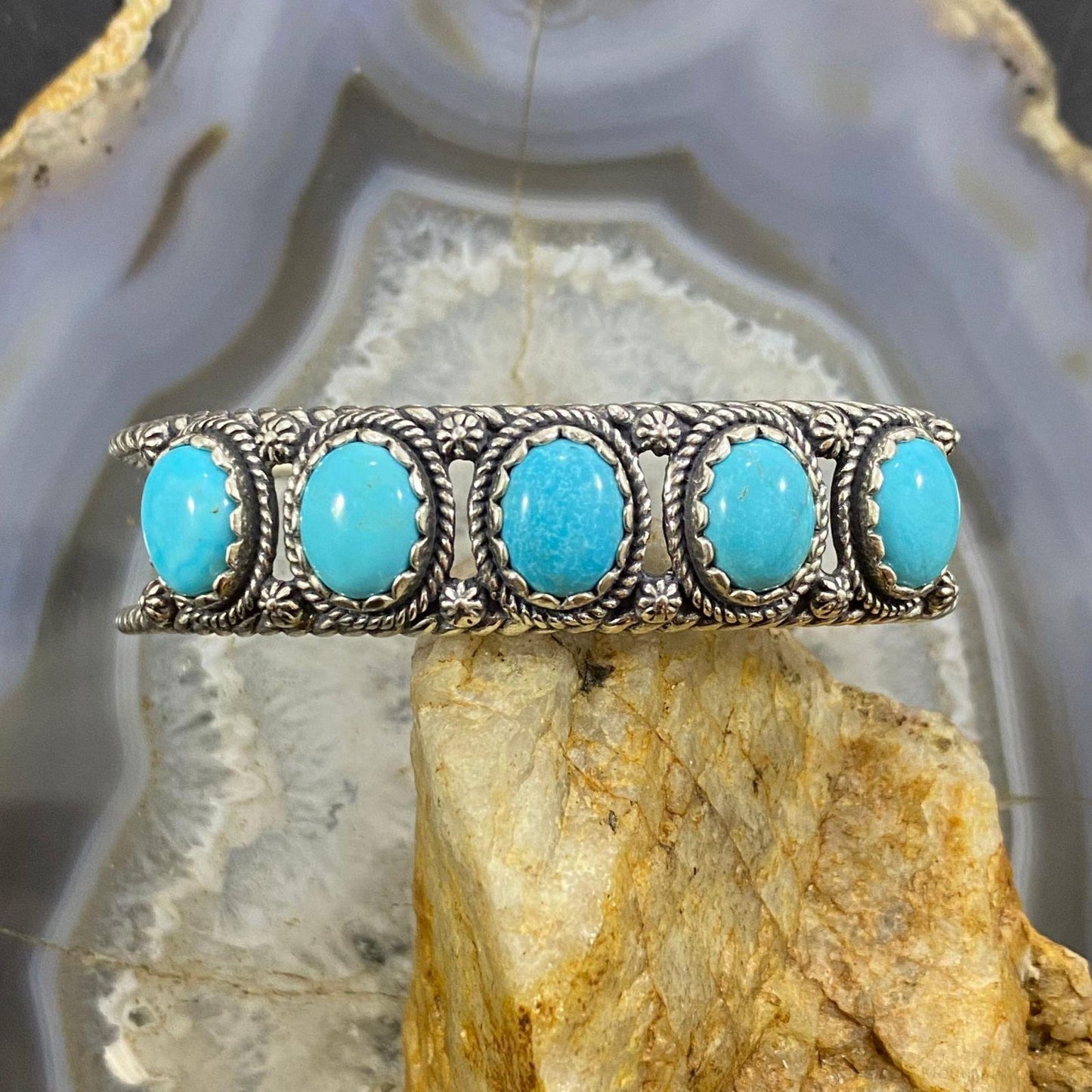 Carolyn Pollack Vintage Southwestern Style Sterling Silver Turquoise Bracelet For Women