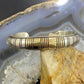 Jonathan Nez Vintage Sterling & 14K Solid Linear Engraved Bracelet For Women