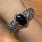 Carolyn Pollack Sterling Silver Large Oval Onyx Decorated Bracelet For Women