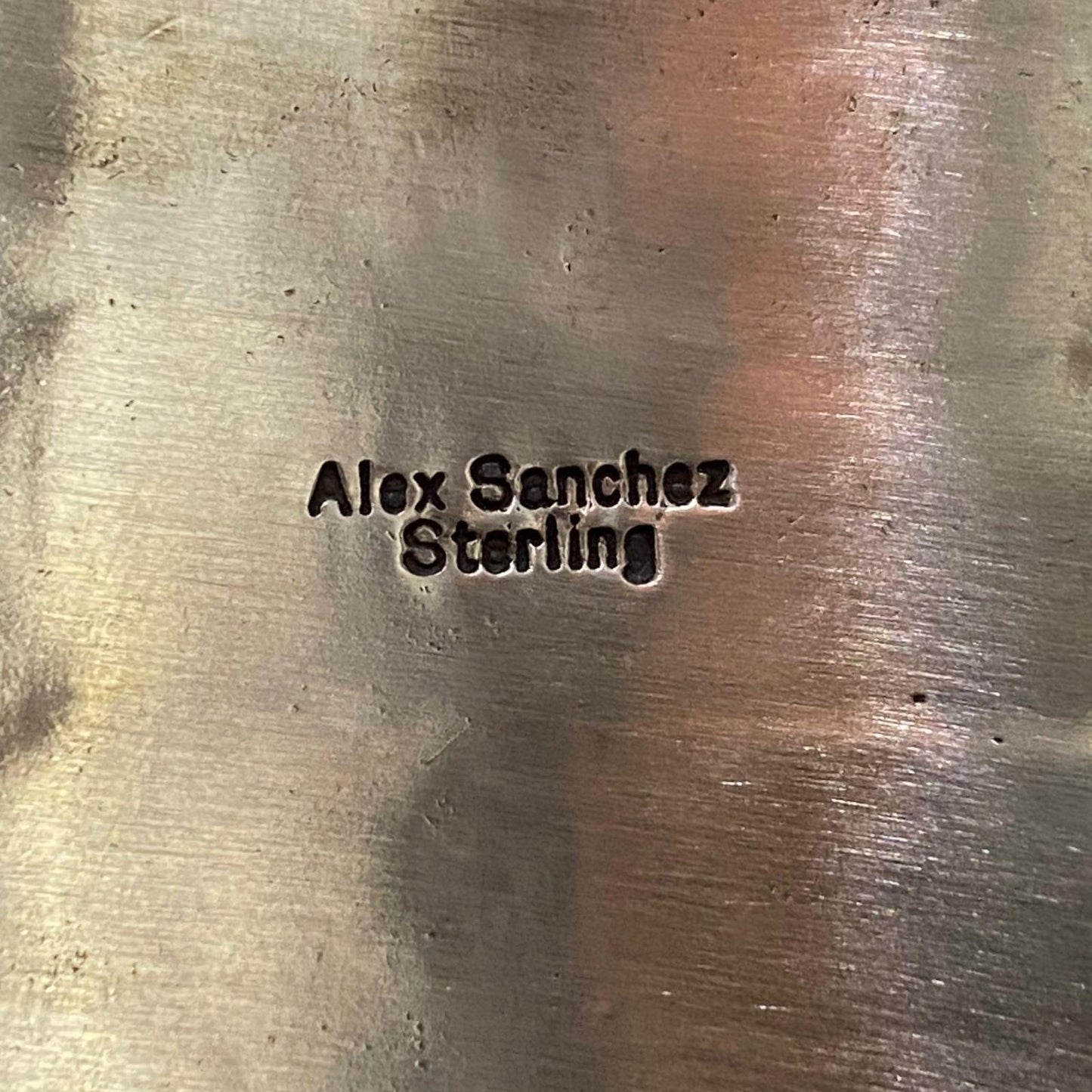 Alex Sanchez Sterling Silver Barber Head Half Dollar & 4 Oval Turquoise Bracelet For Women