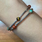 Carolyn Pollack Sterling Silver Multi Gemstone Decorated 2 Strand Link Bracelet For Women
