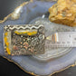 Alex Sanchez Native American Sterling Silver 2 Bumblebee Jasper Petroglyph Tablet Unisex Pendant