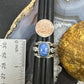 Carolyn Pollack Sterling Silver Oval Denim Lapis Decorated Ring For Women