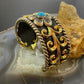 Carolyn Pollack Sterling Silver , Brass, Leather Band 1 Turquoise Bracelet For Women