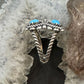 Carolyn Pollack Sterling Silver 4 Sleeping Beauty Turquoise Ring Size 10 For Women