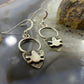 Alex Sanchez Native American Sterling Silver Petroglyph Turtle Dangle Earrings For Women