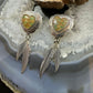 Carolyn Pollack Sterling Silver Heart Shape Chip Gemstones w/Feathers Dangle Earrings For Women