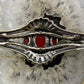 Carolyn Pollack Southwestern Style Sterling Silver 3 Red Jasper Decorated Bracelet For Women