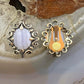 Carolyn Pollack Sterling Silver Oval Blue Lace Agate Decorated Clip-On Earrings For Women