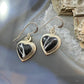 Native American Sterling Silver White Buffalo Heart Dangle Earrings For Women