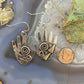 Alex Sanchez Native American Sterling Silver Ancestors Hand Petroglyph Dangle Earrings For Women #5