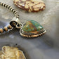 Native American Sterling Silver Turquoise w/Brown Matrix Heart Pendant For Women