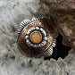 Carolyn Pollack Sterling Silver & Copper Round Citrine Decorated Ring For Women