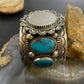 Alex Sanchez Sterling Silver Barber Head Half Dollar & 4 Oval Turquoise Bracelet For Women