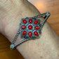 Carolyn Pollack Sterling Silver 9 Red Jasper Decorated Cluster Bracelet For Women