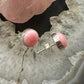 Native American Sterling Silver Round Pink Conch Shell Stud Earrings For Women
