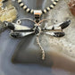Native American Sterling Silver White Buffalo Inlay Unisex Dragonfly Pendant