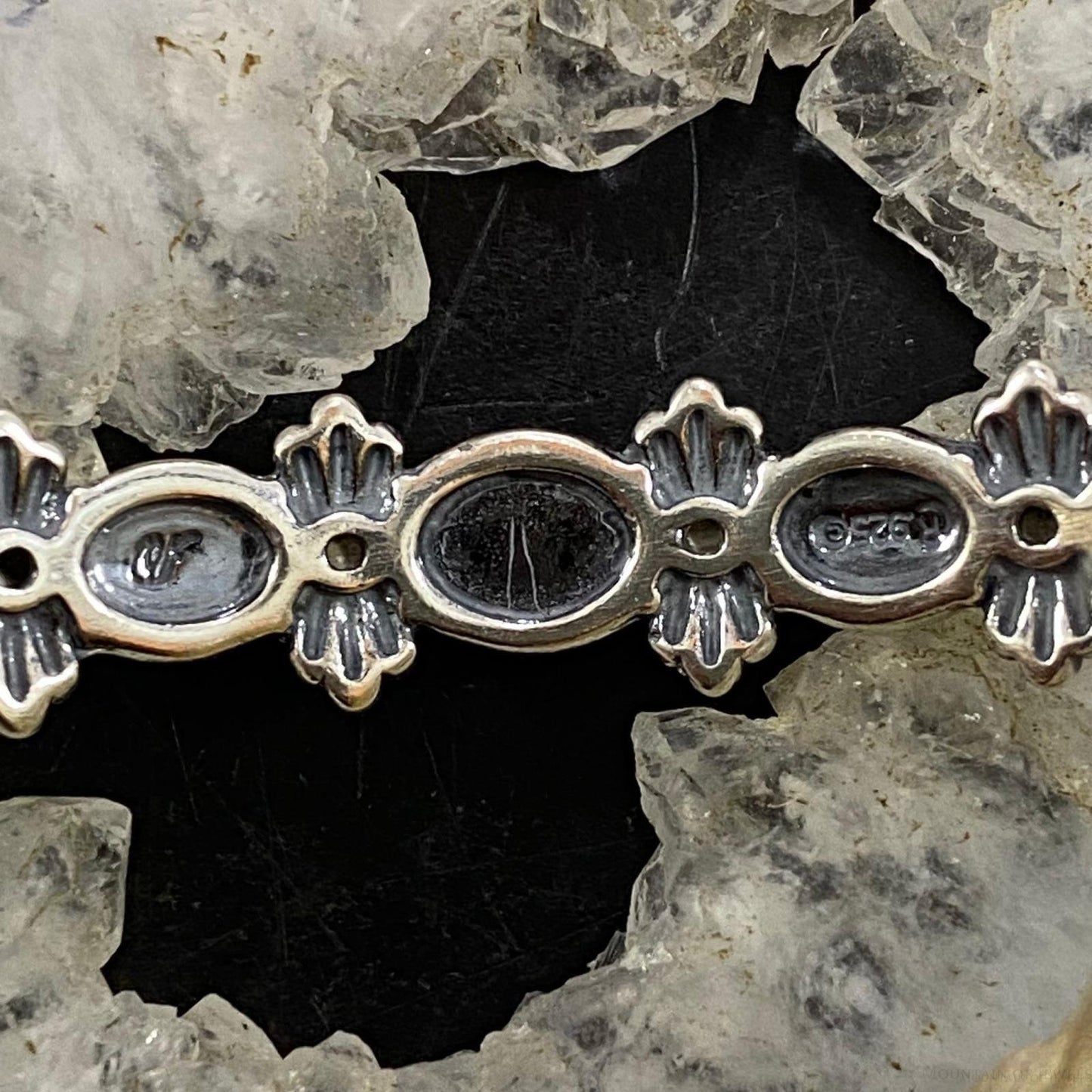 Carolyn Pollack Southwestern Style Sterling Silver Multi-Gemstone Decorated Bracelet For Women