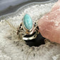 Carolyn Pollack Sterling Silver Elongated Oval Amazonite Decorated Ring For Women