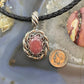 Carolyn Pollack Sterling Silver Rhodonite Decorated Enhancer Pendant For Women
