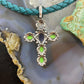 Carolyn Pollack Southwestern Style Sterling Silver Amethyst & Magnesite Cross Pendant For Women