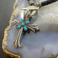 Carolyn Pollack Southwestern Style Sterling Silver Turquoise Cross Enhancer Pendant For Women