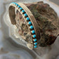 Aaron Davis Sterling Silver Turquoise Single Row Feather Bracelet For Women - Mountain Of Jewels