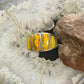 Native American Graduated Bumblebee Jasper Inlay Band Ring Size 8.5 For Women