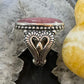 Carolyn Pollack Sterling Silver Elongated Oval Rhodochrosite Decorated Hearts Ring For Women