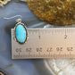 Native American Sterling Silver Oval Blue Ridge Turquoise Dangle Earrings For Women #1