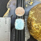 Carolyn Pollack Sterling Silver Rectangle Larimar Decorated Ring Size 8 For Women