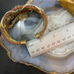Carolyn Pollack Sterling Silver & Brass Double Row Brown Leather Decorated Bracelet