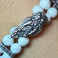 Carolyn Pollack Sterling Silver 2 Strand Howlite With Owl Stretch Bracelet For Women