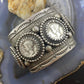 Alex Sanchez Native American Sterling Silver 4 Mercury Dimes Solid Decorated Bracelet For Women