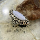 Carolyn Pollack Southwestern Style Sterling Silver Elongated Oval Blue Lace Agate Ring Size 6.5 For Women
