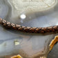 Carolyn Pollack Antique Brown Braided Leather Lobster Clasp Unisex Necklace