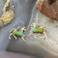 Native American Sterling Silver Turquoise Horse Dangle Earrings For Women