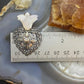 Carolyn Pollack Southwestern Style Sterling Silver Carved Mother of Pearl Heart Pendant For Women