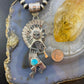 Alonzo Mariano Native American Sterling Silver & Turquoise Unisex Kokopelli Kachina Dancer Pendant #2