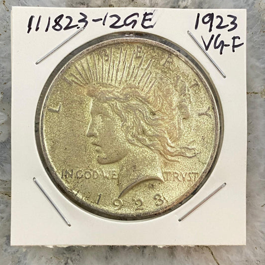 1922 US Peace Silver Dollar VG-F #111823-12GE