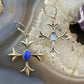 Carolyn Pollack Southwestern Style Sterling Silver Lapis Squash Blossom Dangle Earrings For Women