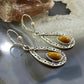 Carolyn Pollack Vintage Southwestern Style Sterling Silver Tiger Eye Dangle Earrings  For Women