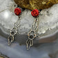 Carolyn Pollack Sterling Silver Red Jasper Carved Rose Dangle Earrings For Women