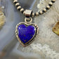 Native American Sterling Silver Lapis Lazuli Heart Pendant For Women #2