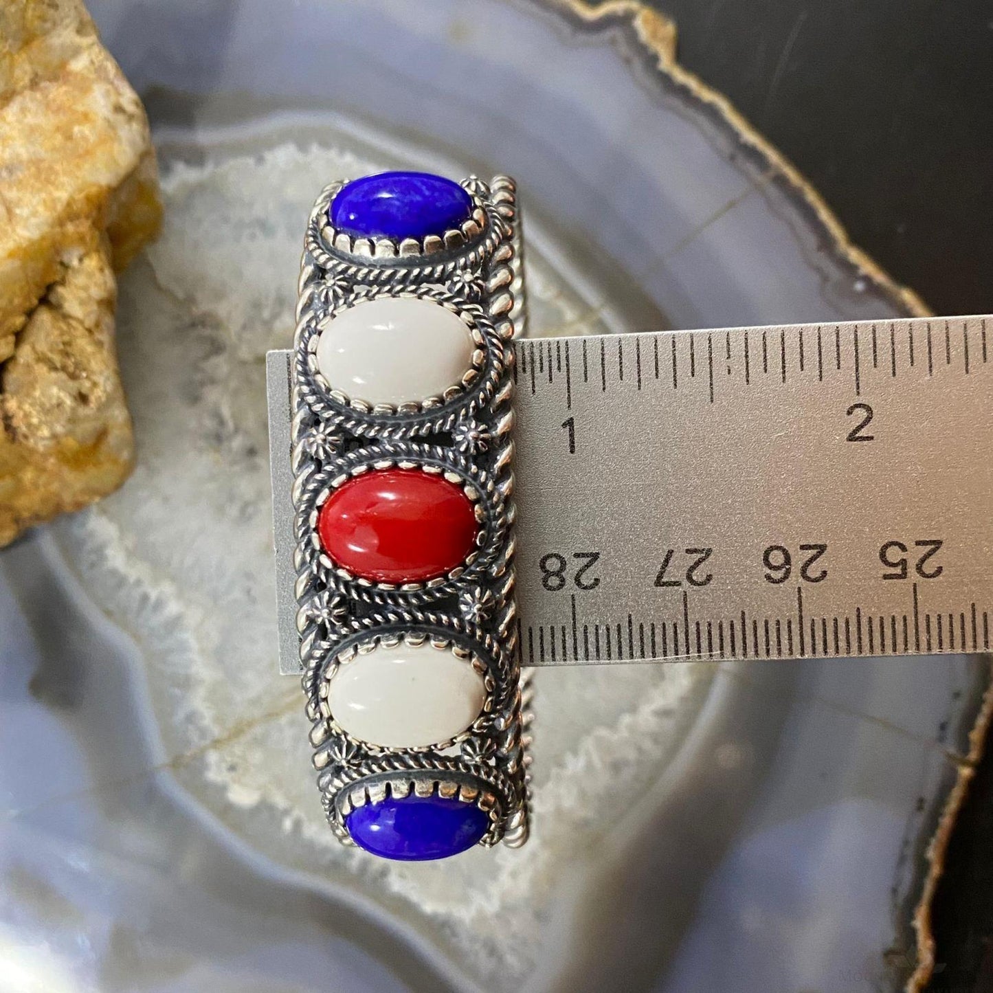 Carolyn Pollack Vintage Southwestern Style Sterling Silver Multi Stones Bracelet For Women